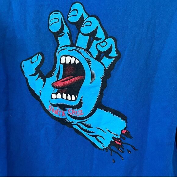 Santa Cruz Screaming Hand Vtg Long Sleeve Cotton Shirt Size M - Picture 5 of 9